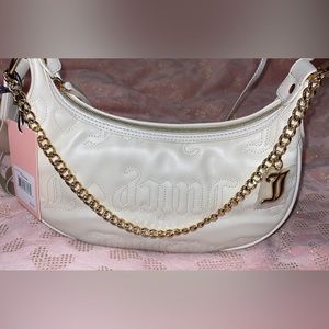 JUICY COUTURE 👑✨🤍 PUFF half moon crossbody 👛 🆕 NWT